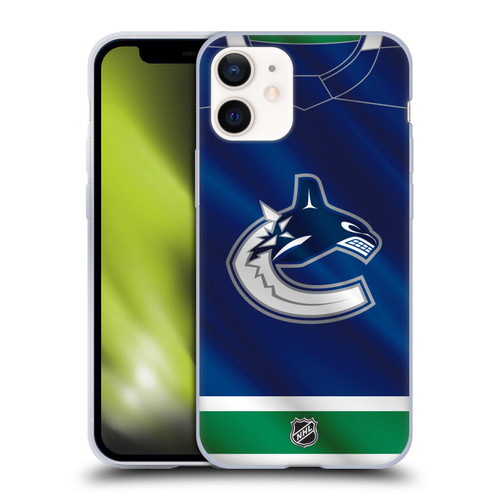 NHL Vancouver Canucks Jersey Soft Gel Case for Apple iPhone 12 Mini