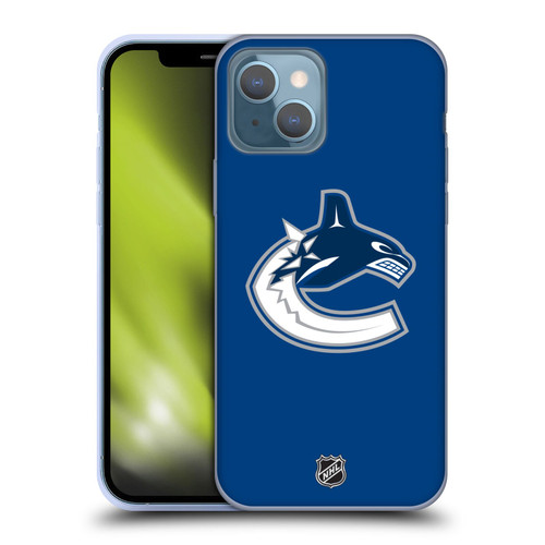 NHL Vancouver Canucks Plain Soft Gel Case for Apple iPhone 13