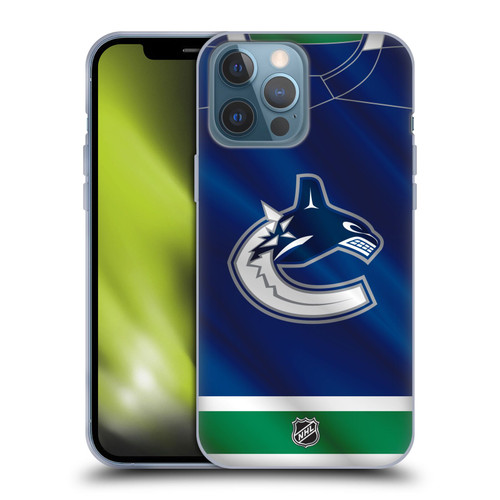 NHL Vancouver Canucks Jersey Soft Gel Case for Apple iPhone 13 Pro Max