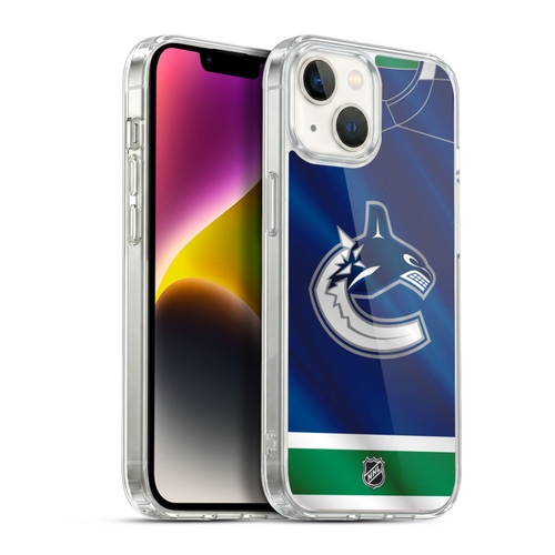NHL Vancouver Canucks Jersey Soft Gel Case for Apple iPhone 14