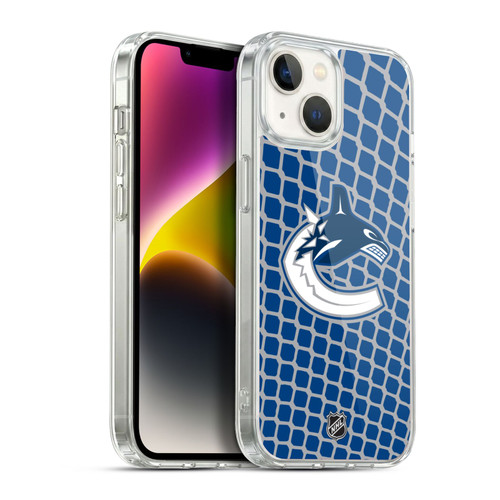 NHL Vancouver Canucks Net Pattern Soft Gel Case for Apple iPhone 14