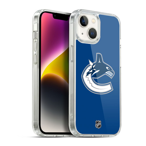 NHL Vancouver Canucks Plain Soft Gel Case for Apple iPhone 14