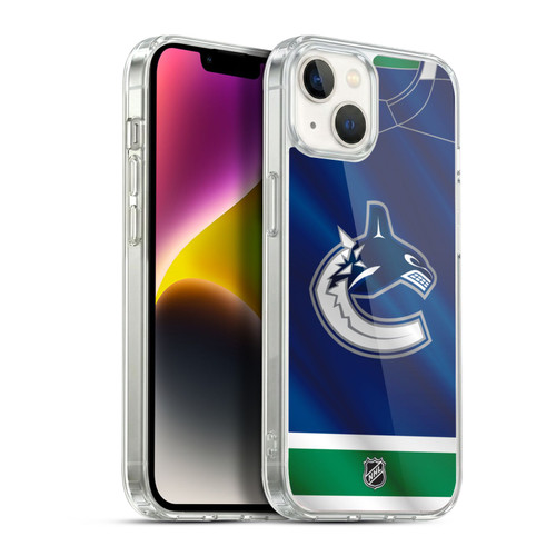 NHL Vancouver Canucks Jersey Soft Gel Case for Apple iPhone 14 Plus & MagSafe