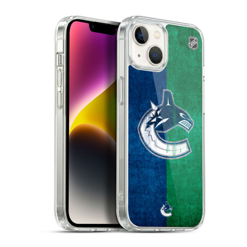 NHL Vancouver Canucks Half Distressed Soft Gel Case for Apple iPhone 14 Plus & MagSafe