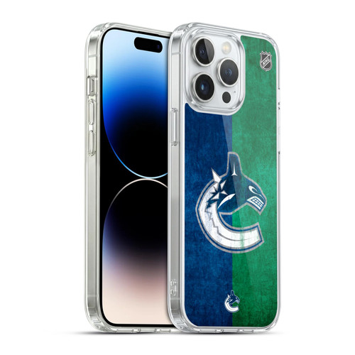 NHL Vancouver Canucks Half Distressed Soft Gel Case for Apple iPhone 14 Pro Max & MagSafe