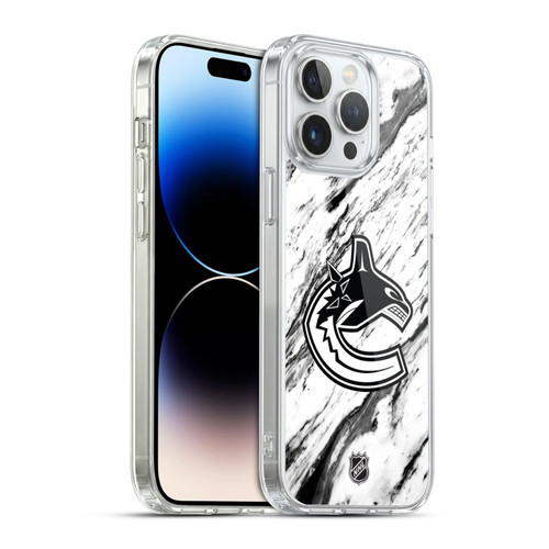 NHL Vancouver Canucks Marble Soft Gel Case for Apple iPhone 14 Pro Max & MagSafe