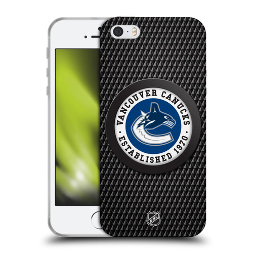 NHL Vancouver Canucks Puck Texture Soft Gel Case for Apple iPhone 5 / 5s / iPhone SE 2016