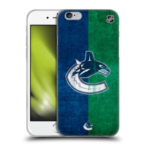 NHL Vancouver Canucks Half Distressed Soft Gel Case for Apple iPhone 6 / iPhone 6s