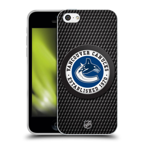 NHL Vancouver Canucks Puck Texture Soft Gel Case for Apple iPhone 5c