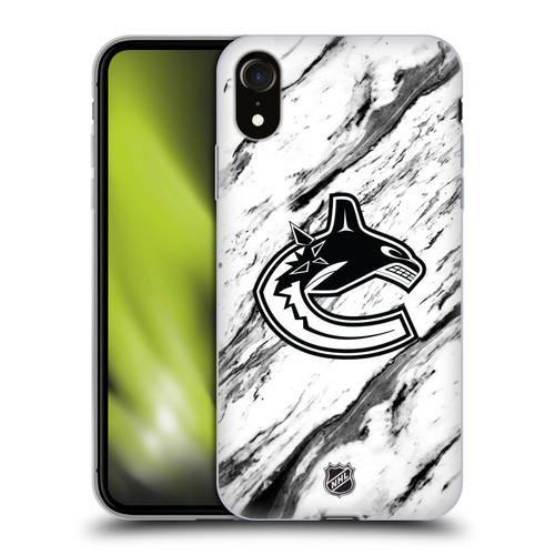 NHL Vancouver Canucks Marble Soft Gel Case for Apple iPhone XR