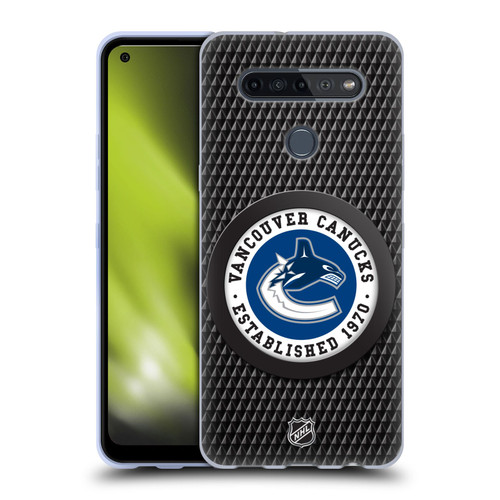 NHL Vancouver Canucks Puck Texture Soft Gel Case for LG K51S