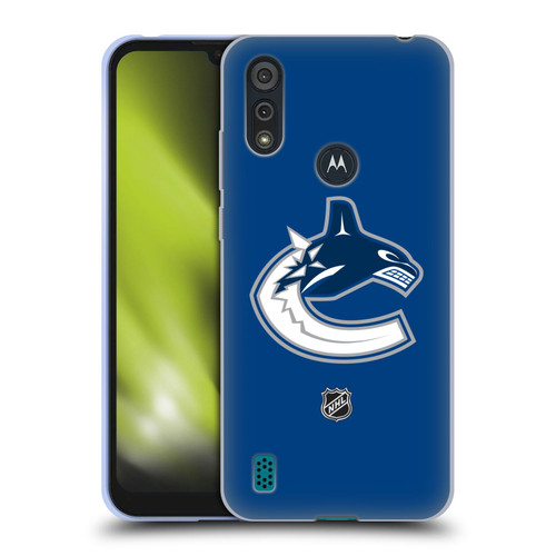 NHL Vancouver Canucks Plain Soft Gel Case for Motorola Moto E6s (2020)