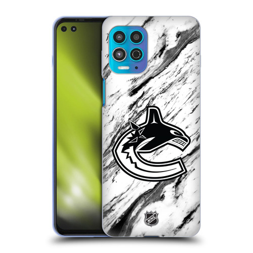 NHL Vancouver Canucks Marble Soft Gel Case for Motorola Moto G100