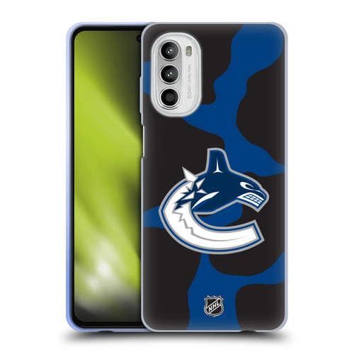 NHL Vancouver Canucks Cow Pattern Soft Gel Case for Motorola Moto G52