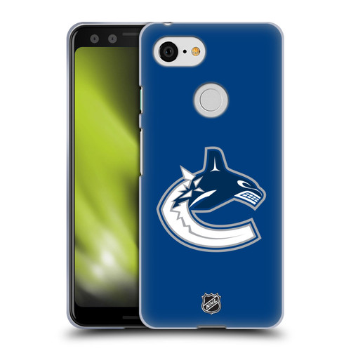 NHL Vancouver Canucks Plain Soft Gel Case for Google Pixel 3