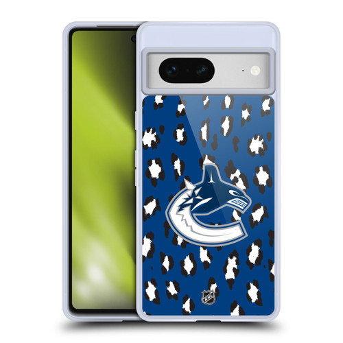 NHL Vancouver Canucks Leopard Pattern Soft Gel Case for Google Pixel 7