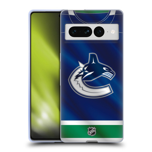 NHL Vancouver Canucks Jersey Soft Gel Case for Google Pixel 7 Pro