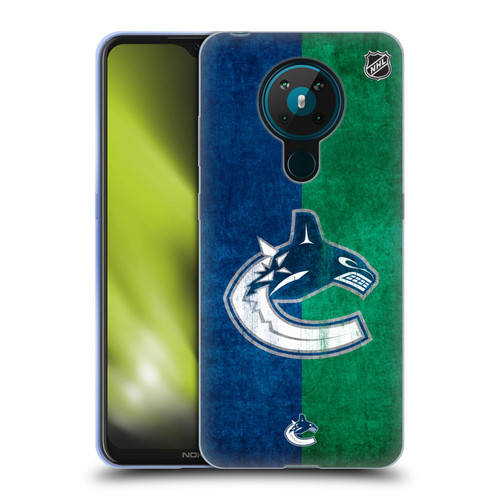 NHL Vancouver Canucks Half Distressed Soft Gel Case for Nokia 5.3