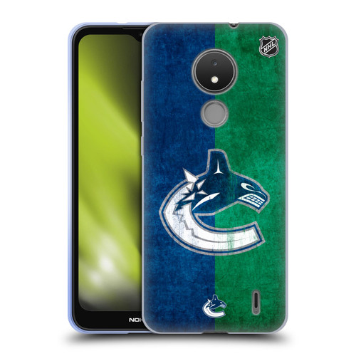 NHL Vancouver Canucks Half Distressed Soft Gel Case for Nokia C21