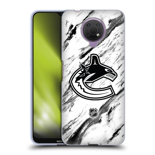 NHL Vancouver Canucks Marble Soft Gel Case for Nokia G10