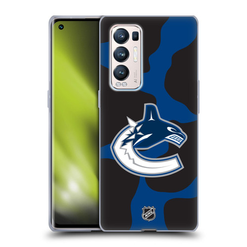 NHL Vancouver Canucks Cow Pattern Soft Gel Case for OPPO Find X3 Neo / Reno5 Pro+ 5G