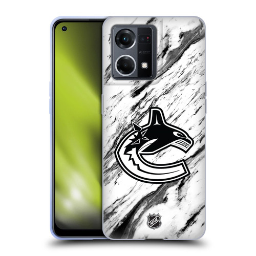 NHL Vancouver Canucks Marble Soft Gel Case for OPPO Reno8 4G