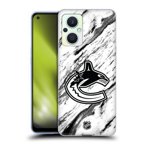 NHL Vancouver Canucks Marble Soft Gel Case for OPPO Reno8 Lite