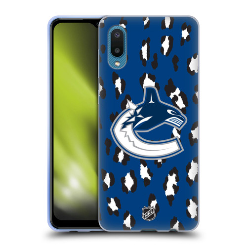 NHL Vancouver Canucks Leopard Patten Soft Gel Case for Samsung Galaxy A02/M02 (2021)
