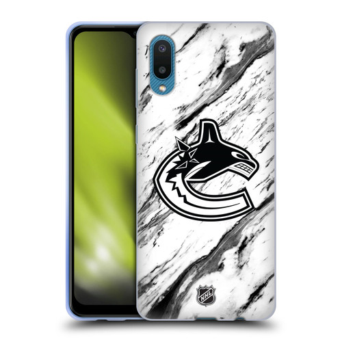 NHL Vancouver Canucks Marble Soft Gel Case for Samsung Galaxy A02/M02 (2021)