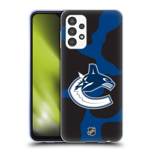 NHL Vancouver Canucks Cow Pattern Soft Gel Case for Samsung Galaxy A13 (2022)