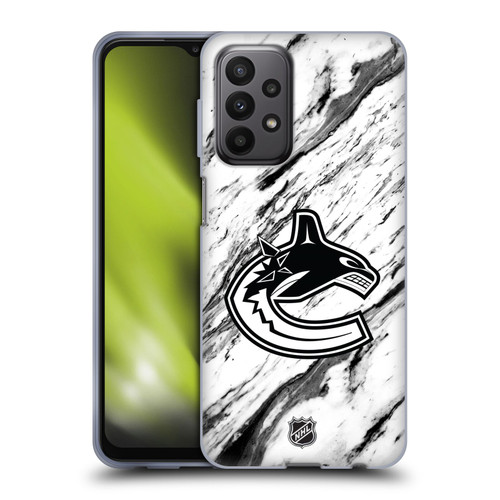 NHL Vancouver Canucks Marble Soft Gel Case for Samsung Galaxy A23 / 5G (2022)