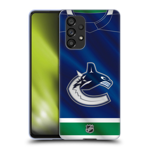 NHL Vancouver Canucks Jersey Soft Gel Case for Samsung Galaxy A53 5G (2022)