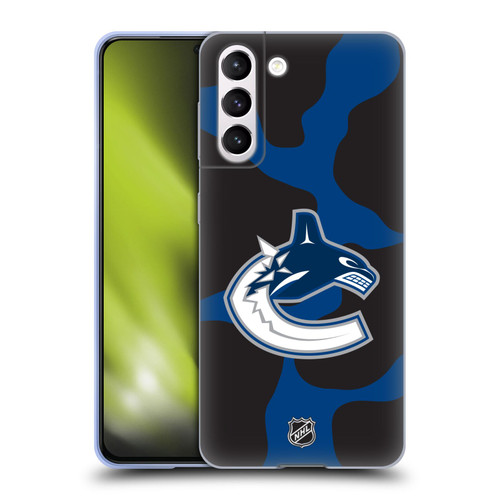 NHL Vancouver Canucks Cow Pattern Soft Gel Case for Samsung Galaxy S21 5G