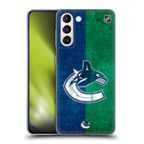 NHL Vancouver Canucks Half Distressed Soft Gel Case for Samsung Galaxy S21+ 5G