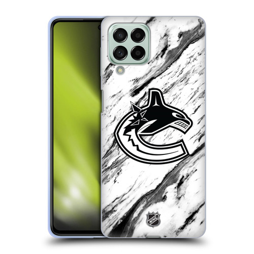 NHL Vancouver Canucks Marble Soft Gel Case for Samsung Galaxy M53 (2022)