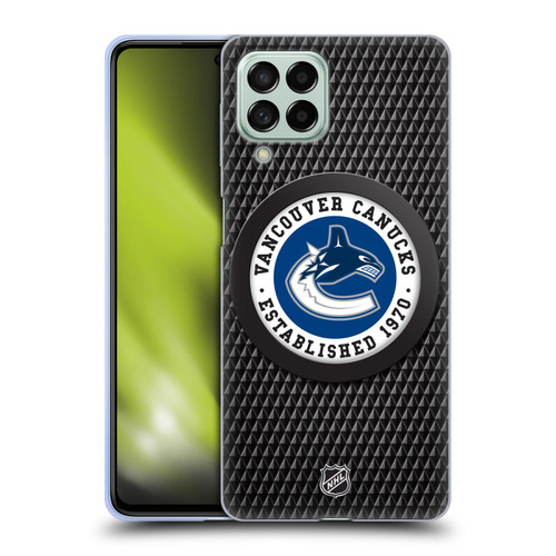 NHL Vancouver Canucks Puck Texture Soft Gel Case for Samsung Galaxy M53 (2022)