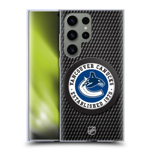 NHL Vancouver Canucks Puck Texture Soft Gel Case for Samsung Galaxy S23 Ultra 5G