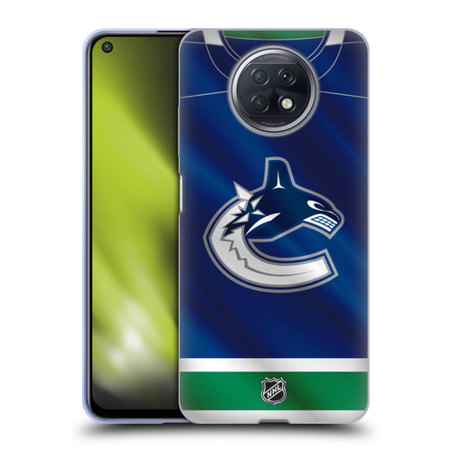 NHL Vancouver Canucks Jersey Soft Gel Case for Xiaomi Redmi Note 9T 5G