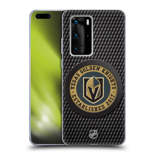 NHL Vegas Golden Knights Puck Texture Soft Gel Case for Huawei P40 Pro / P40 Pro Plus 5G