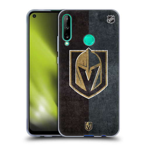 NHL Vegas Golden Knights Half Distressed Soft Gel Case for Huawei P40 lite E