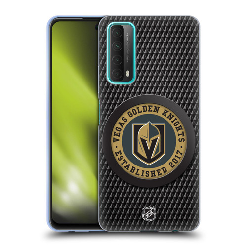 NHL Vegas Golden Knights Puck Texture Soft Gel Case for Huawei P Smart (2021)