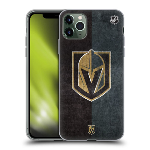 NHL Vegas Golden Knights Half Distressed Soft Gel Case for Apple iPhone 11 Pro Max