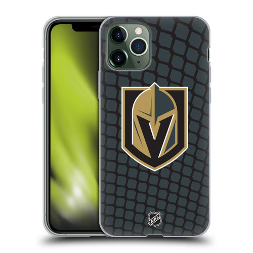 NHL Vegas Golden Knights Net Pattern Soft Gel Case for Apple iPhone 11 Pro
