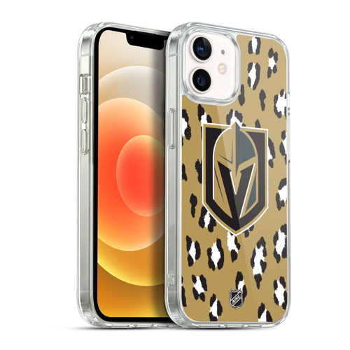 NHL Vegas Golden Knights Leopard Pattern Soft Gel Case for Apple iPhone 12 / iPhone 12 Pro & MagSafe