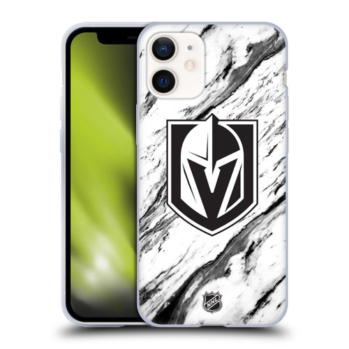 NHL Vegas Golden Knights Marble Soft Gel Case for Apple iPhone 12 Mini