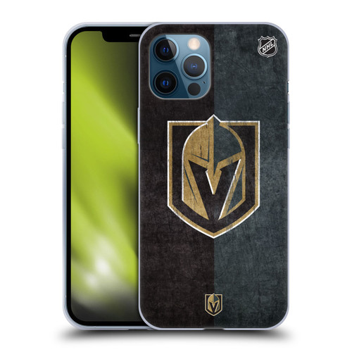 NHL Vegas Golden Knights Half Distressed Soft Gel Case for Apple iPhone 12 Pro Max