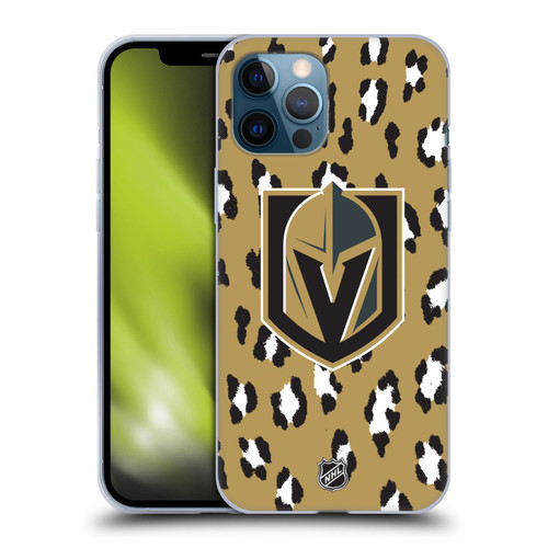 NHL Vegas Golden Knights Leopard Patten Soft Gel Case for Apple iPhone 12 Pro Max