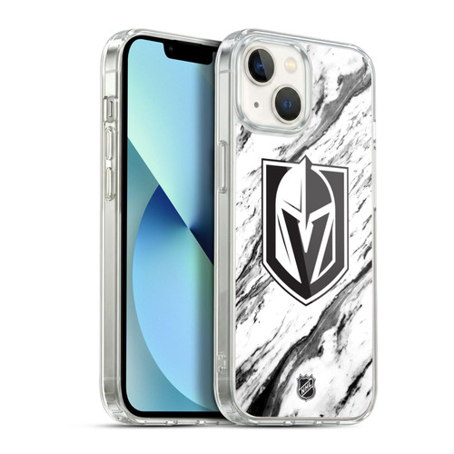 NHL Vegas Golden Knights Marble Soft Gel Case for Apple iPhone 13