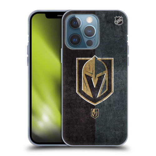 NHL Vegas Golden Knights Half Distressed Soft Gel Case for Apple iPhone 13 Pro