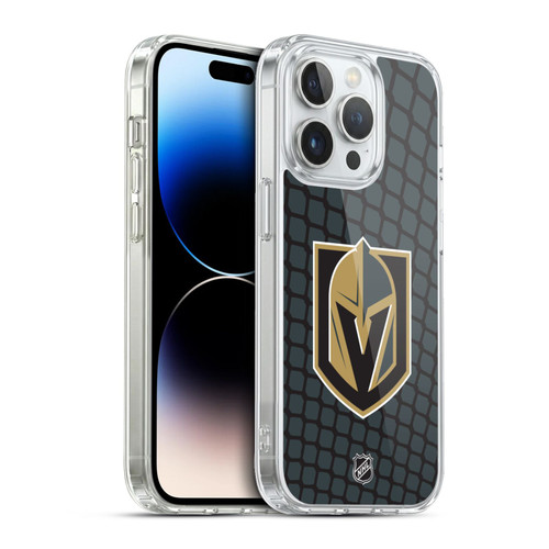 NHL Vegas Golden Knights Net Pattern Soft Gel Case for Apple iPhone 13 Pro